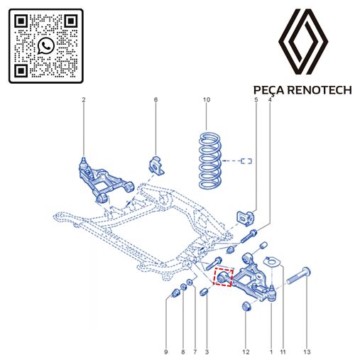 RN 651163-4 8200651163 BUCHA DA BANDEJA R19_MEG_SCE -X4- 3